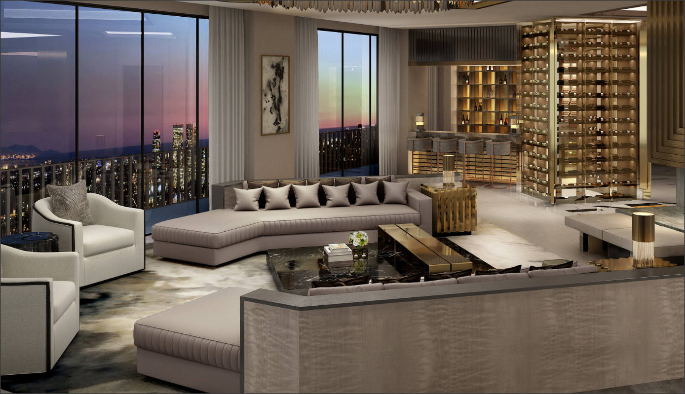 Sierra Towers Penthouse listed at a staggering $58 million price.